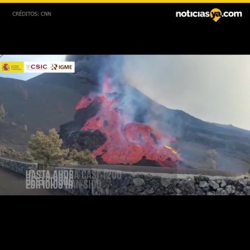 Imágenes de la lava fluyendo en la isla española de La Palma