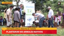 Plantaron 100 arboles nativos José María Arrua