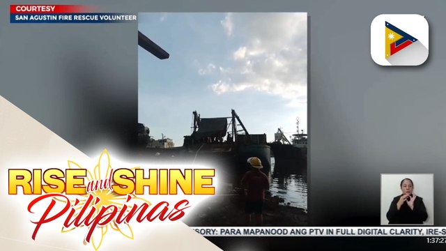 Barko sa Navotas City, nasunog