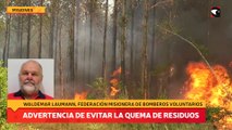 Bomberos de Misiones insisten con la advertencia de evitar la quema de residuos debido a las sequías y la alerta de incendios en Misiones