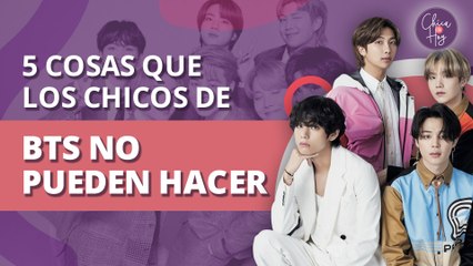 5 cosas que los chicos de BTS ✨ no pueden hacer  | 5 things BTS guys ✨ can't do 