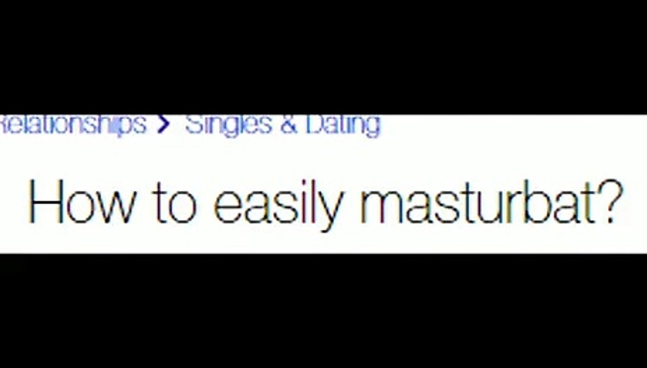 How to masturbeat - Funny video