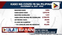 DOH, nakapagtala ng 1,894 bagong mga kaso ng COVID-19 ngayong araw