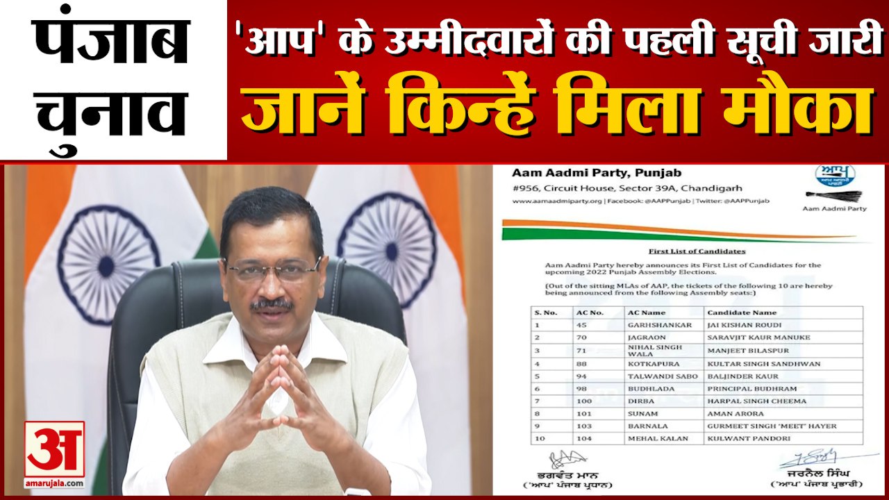 Punjab Assembly Elections 2022: AAP Issues FIRST List | पहली सूची में आप ने 10 उम्मीदवारों को दिया मौका
