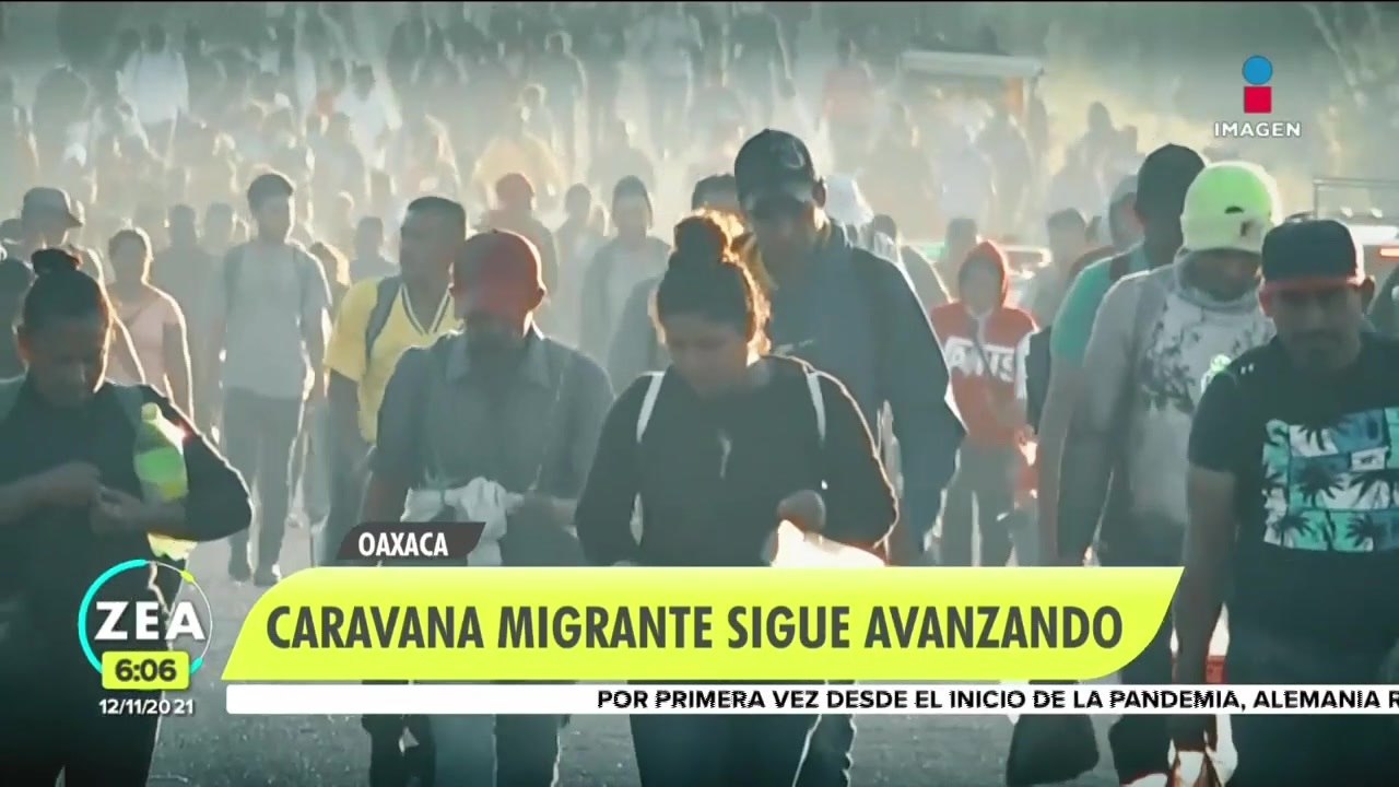 Caravana migrante avanza y llega a Niltepec