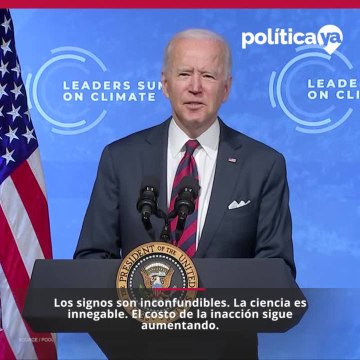 Biden habla ante cumbre sobre Cambio Climatico