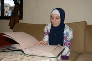 Lübnanlı genç kız, görme engeline rağmen hafızlığını tamamlamanın mutluluğunu yaşıyor (1)