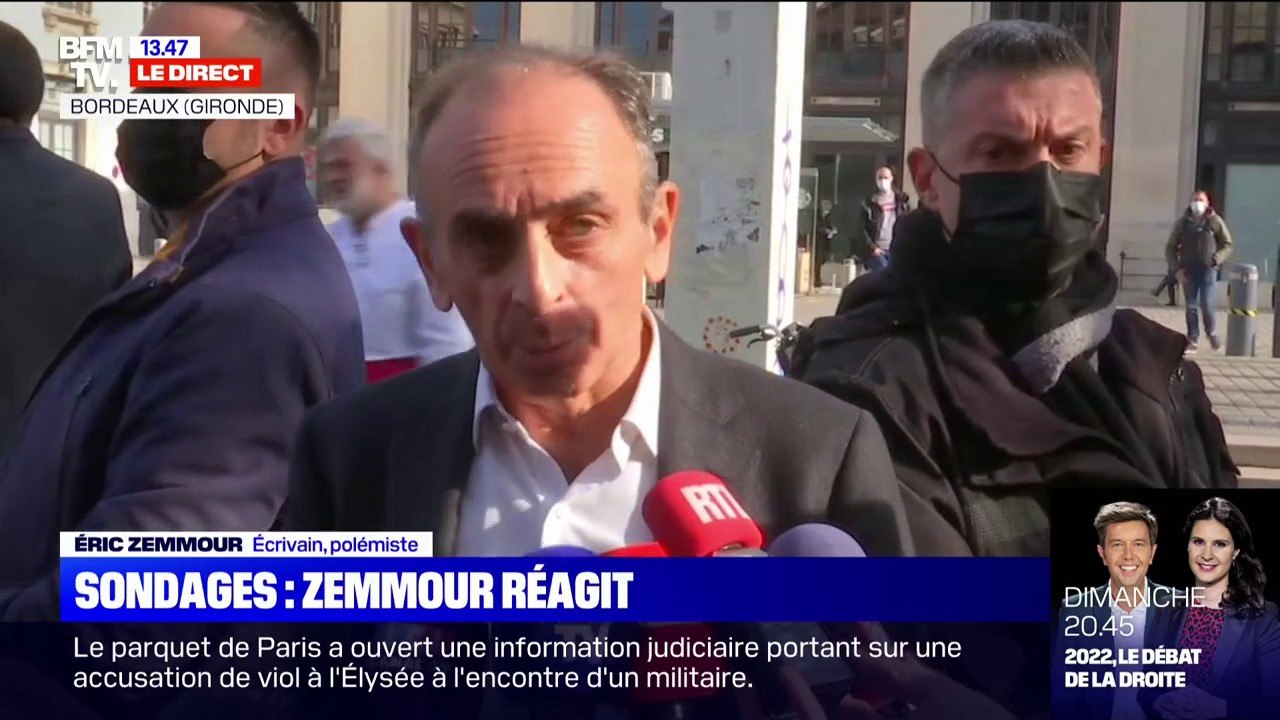 Éric Zemmour "attend les prochaines vagues de sondages"