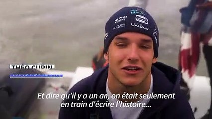 Théo Curin, nageur quadri-amputé, s'élance dans sa traversée du lac Titicaca