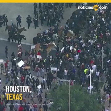 Así se ven desde el aire las manifestaciones pacificas por la muerte de George Floyd