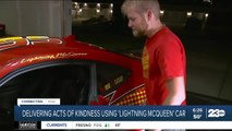 Viral TikTok star paying it forward using unique 'Lightning McQueen' car