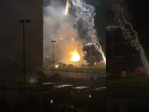Fireworks Filled Vehicle Ignites in Unplanned Fireworks Spectacular