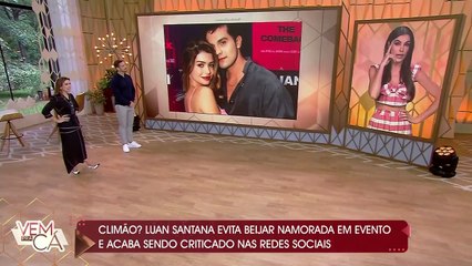 Luan Santana evita beijar a namorada em evento e é criticado (Vem Pra Cá - 10/11/21)