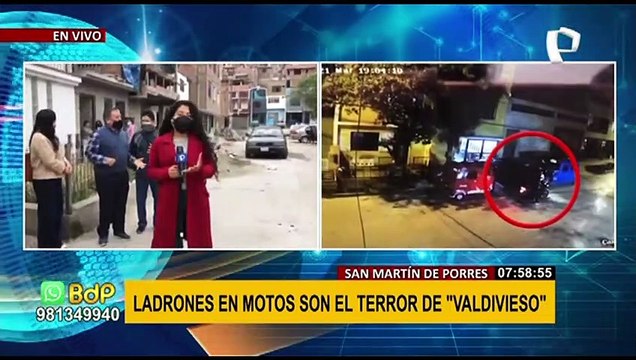 Banda de ladrones en motos siembran el pánico en calles de SMP