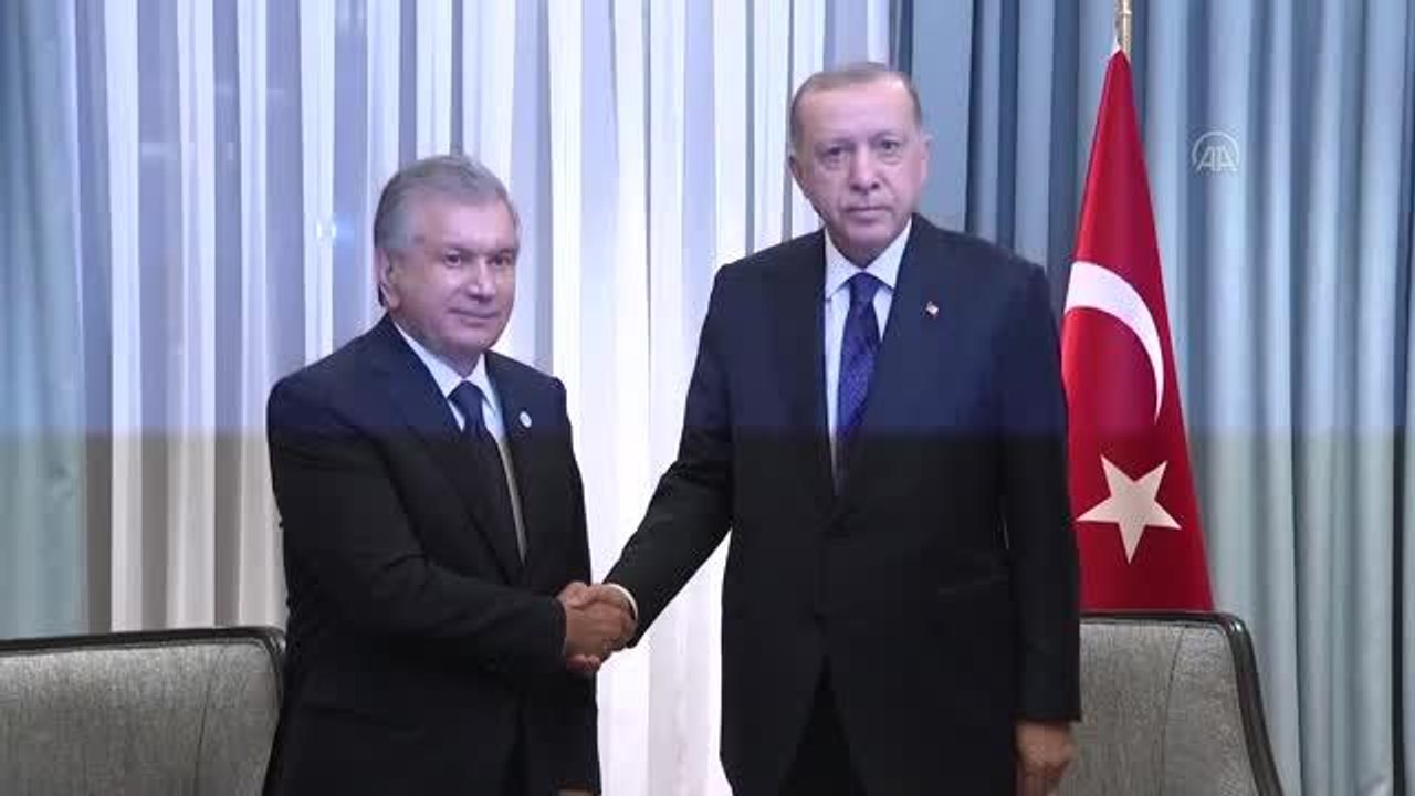 Cumhurbaşkanı Erdoğan, Özbekistan Cumhurbaşkanı Şevket Mirziyoyev ile görüştü