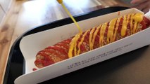 Cheese Hotdog in Busan Spicy Rice Cake Hotdog Korean Street Food