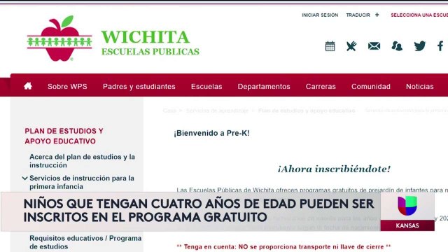 Están abiertas las inscripciones al pre kinder en Wichita