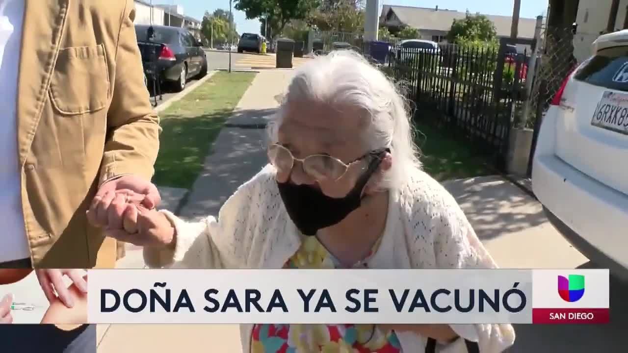 Noticias San Diego 6pm 022421 - Clip 96 YEAR OLD VACCINE