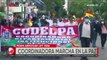 Marchas de organizaciones sociales de La Paz salieron a las calles a exigir la abrogación de la Ley 1386