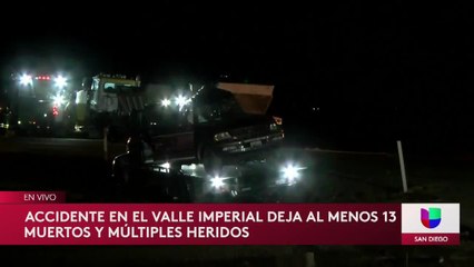 Accidente con al menos 13 fallecidos en el Valle Imperial