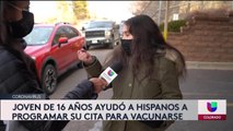 Joven de 16 años ayuda a adultos mayores hispanos a recibir la vacuna