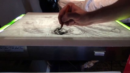 Timelapse: Charcoal art for page 50 in 17 minutes