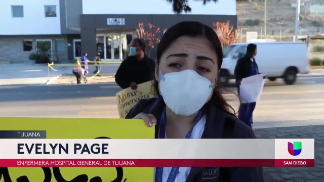 Noticias San Diego 6pm 011821 - Clip TJ NURSES PROTEST
