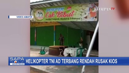 Helikopter TNI AD Terbang Rendah dan Rusak Kios, Warga Langsung Kabur!
