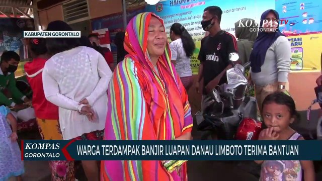 Warga Terdampak Banjir Luapan Danau Limboto Terima Bantuan