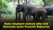 Baby elephant named after late Kannada actor Puneeth Rajkumar