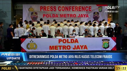 Press Conference Ditreskrimsus Polda Metro Jaya Ungkap Kasus Telecom Frauds
