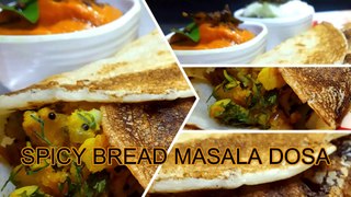 BREAD MASALA DOSA | No Fermentation, instant and Easy bread Dosa recipe| A1 Sky Kitchen #InstantDosa