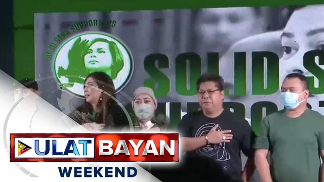 Mga taga-suporta ni Vice-Presidential aspirant Sara Duterte, nagtipon sa QC