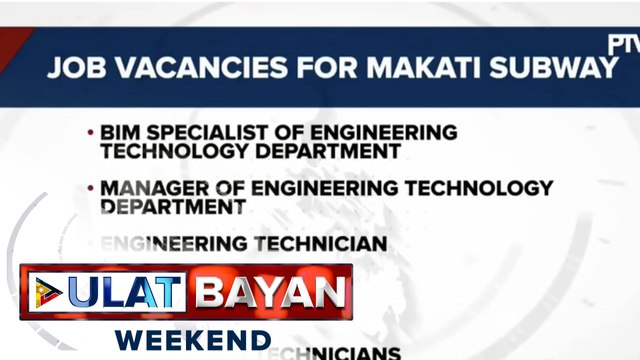 Job openings para sa Makati Subway project, inanunsyo ng Makati LGU