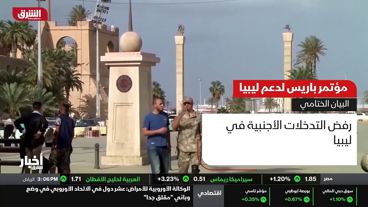 ...هي الآن . شدد البيان الختامي لمؤتمر باري...