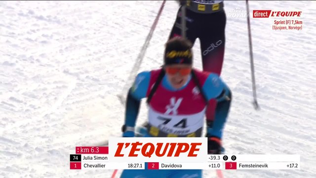 Julia Simon s'impose lors du sprint de Sjusjoen - Biathlon - CM (F) - PrÃ©-saison