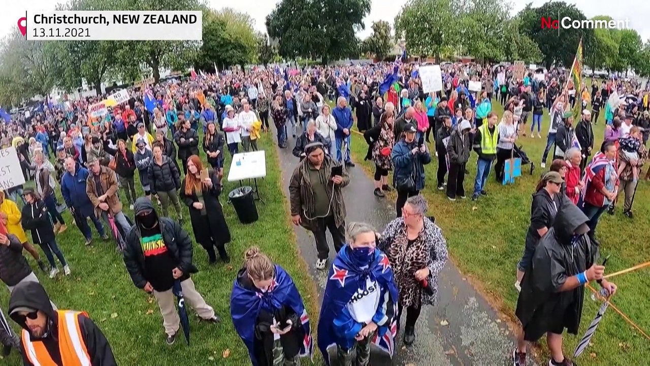 New Zealand protesters march against COVID-19 restrictions