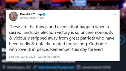 TWITTER LE SUSPENDE LA CUENTA A TRUMP POR INCITAR A LA VIOLENCIA