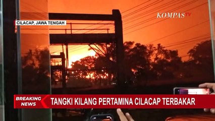 Video herunterladen: Saksi: Tangki Pertamina Cilacap Terbakar Setelah Hujan Petir