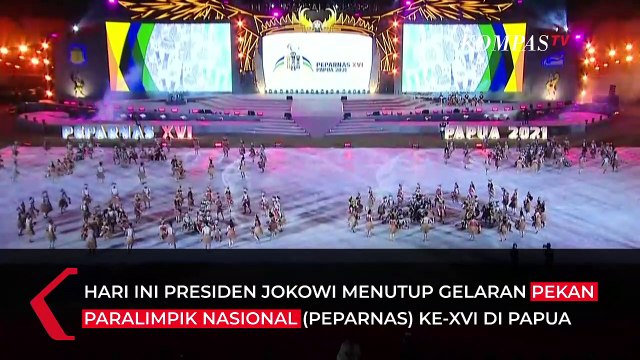 Hadiri Penutupan Peparnas XVI, Jokowi: Selamat Papua!