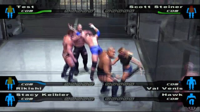 Here Comes the Pain Stacy Keibler(ovr 100) vs Rikishi vs Scott Steiner vs Test vs Val Venis vs Hawk
