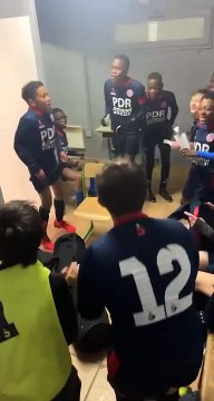 Crie de la victoire pour les U14 après leur premiere victoire en championnat