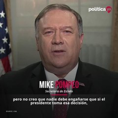 Pompeo:  intervención militar en Venezuela es posible