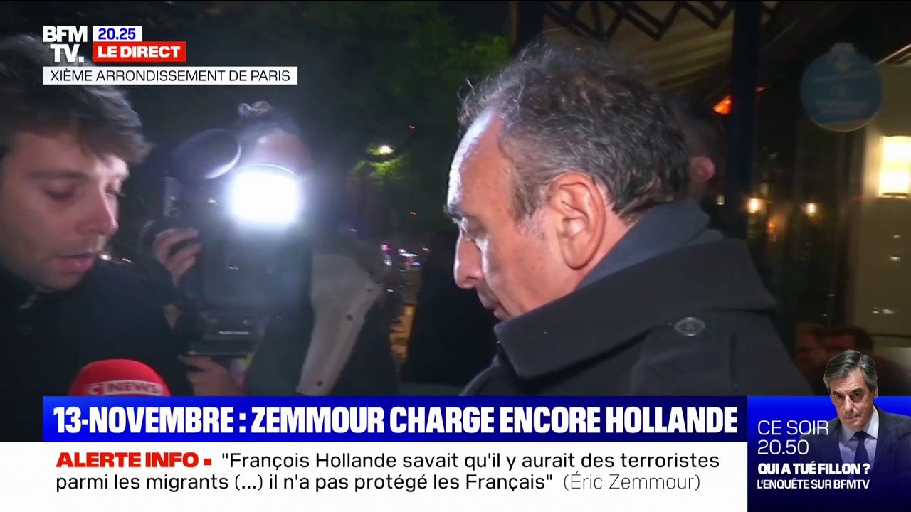 "C’est une affaire d’immigration", devant le Bataclan, Éric Zemmour dénonce les politiques migratoires menées avant les attentats
