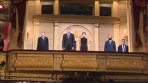 Los Reyes asisten a la ópera en el Teatro Real