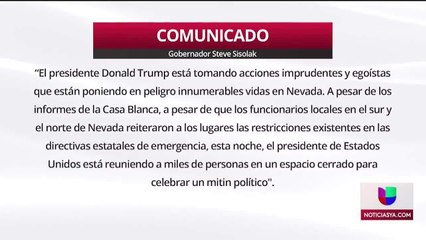 Polémica visita de Trump a Nevada 6pm 091420 - Clip