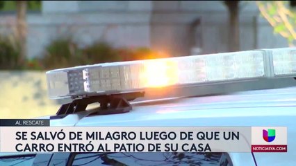 Se salvó de milagro luego de que un carro entró al patio de su casa