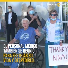 Paciente recibe calurosa despedida de hospital tras luchar 42 días contra la COVID