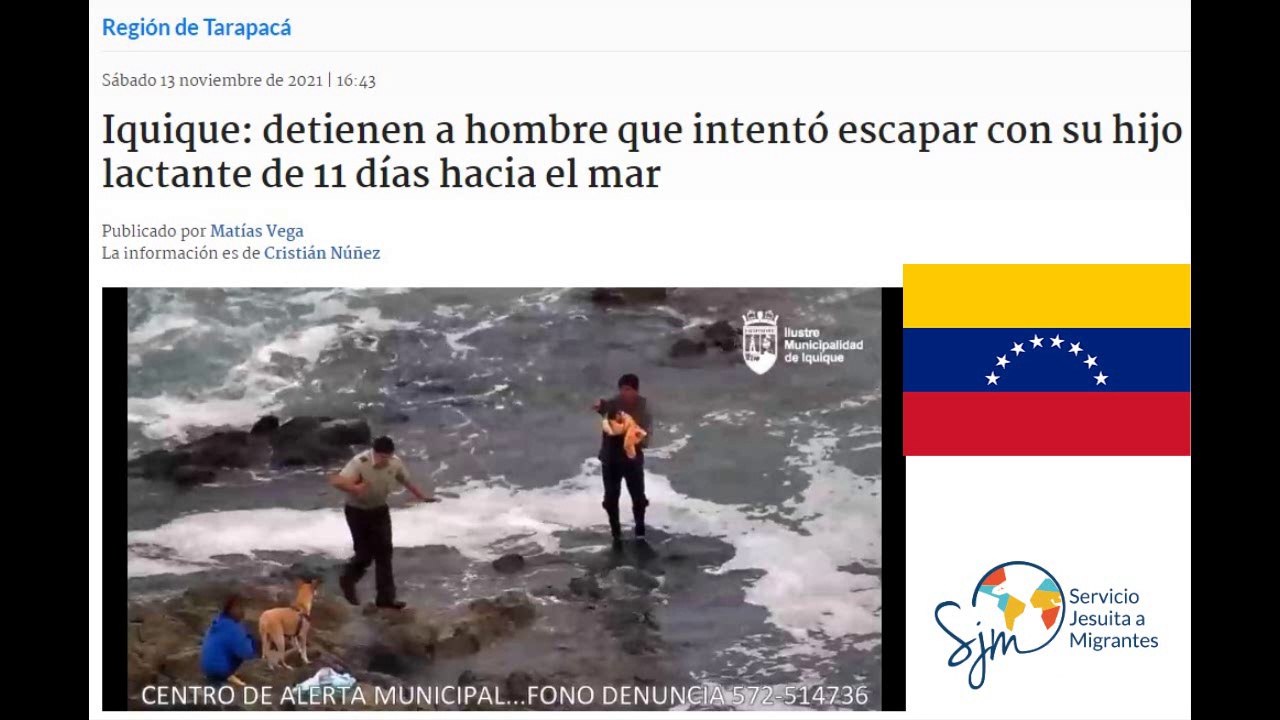 Inmigración filete: Venezolano amenaza con arma blanca a Carabineros y arriesga lactante de 11 días