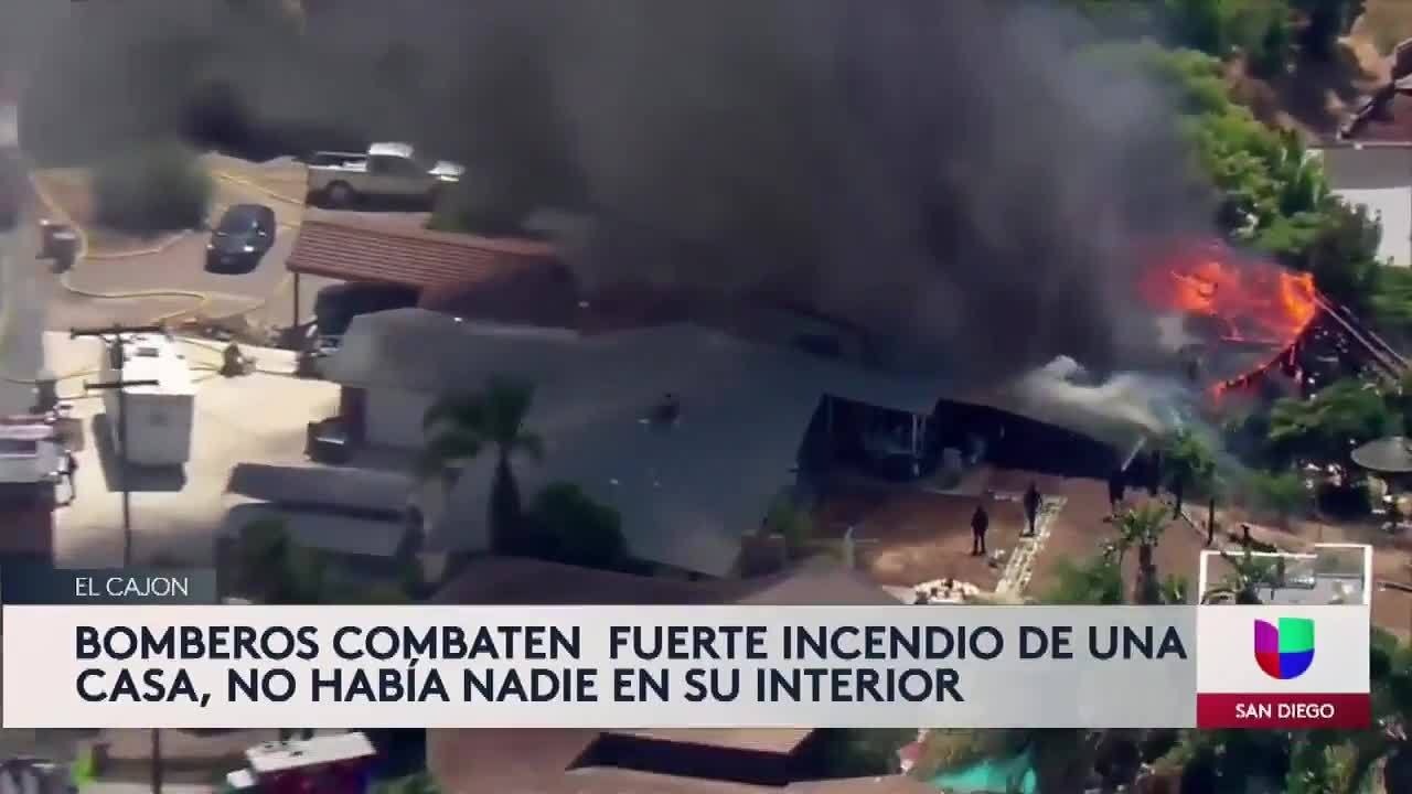 Incendio de vivienda en El Cajon